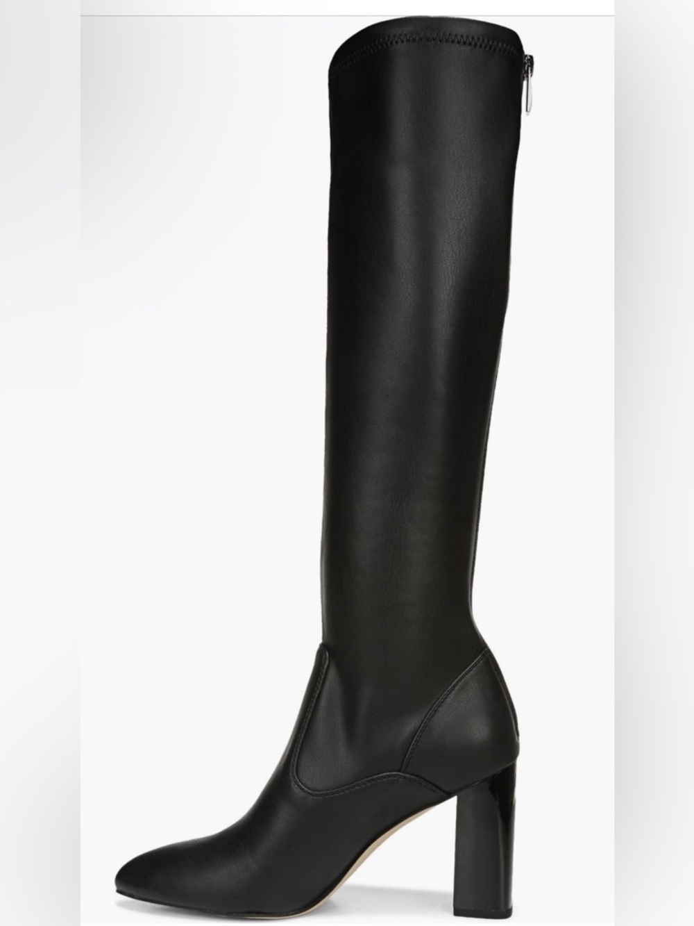 Franco Sarto Katherine Knee High Block Heel Boots, black leather - Picture 7 of 9